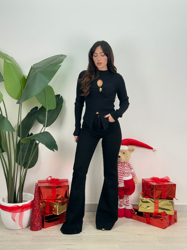 Jeans flare  nero