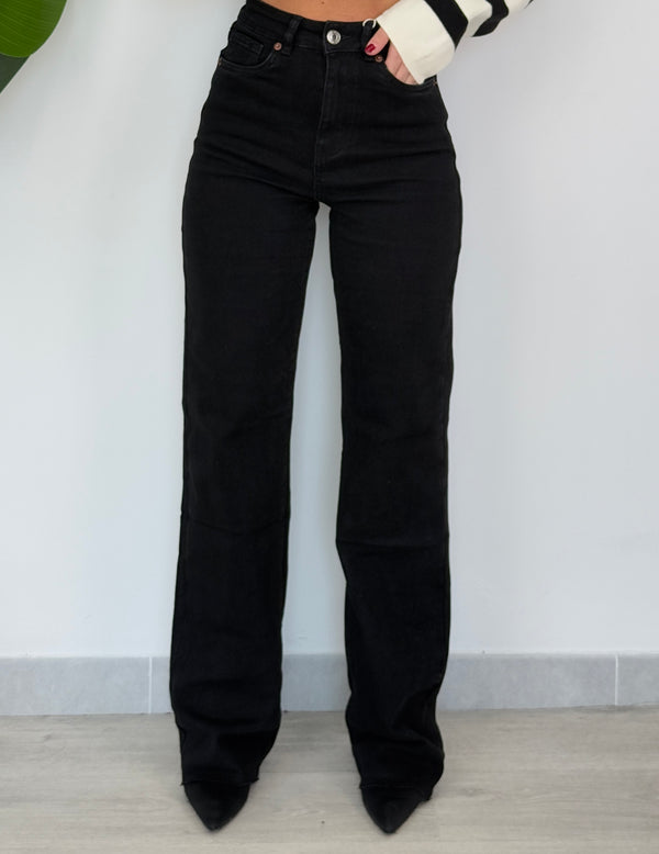 Jeans wide leg Black