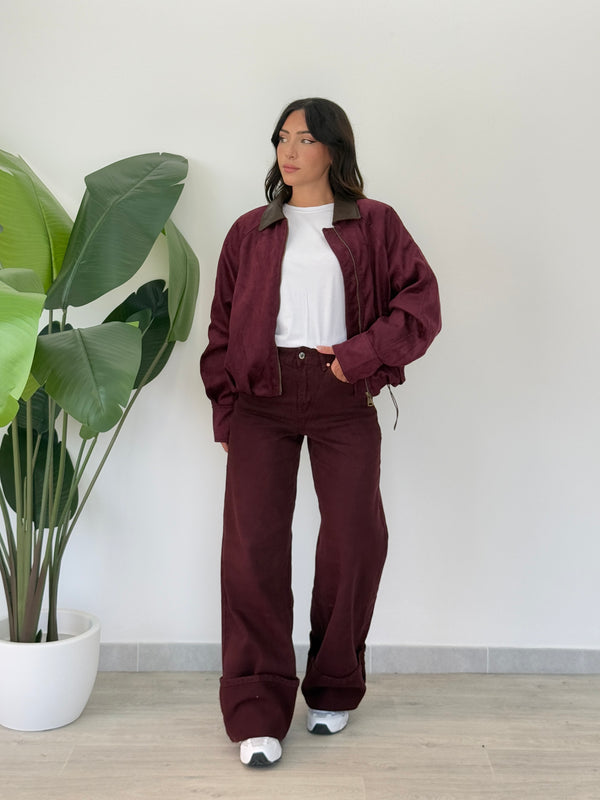 Jeans piegone Edge Bordeaux