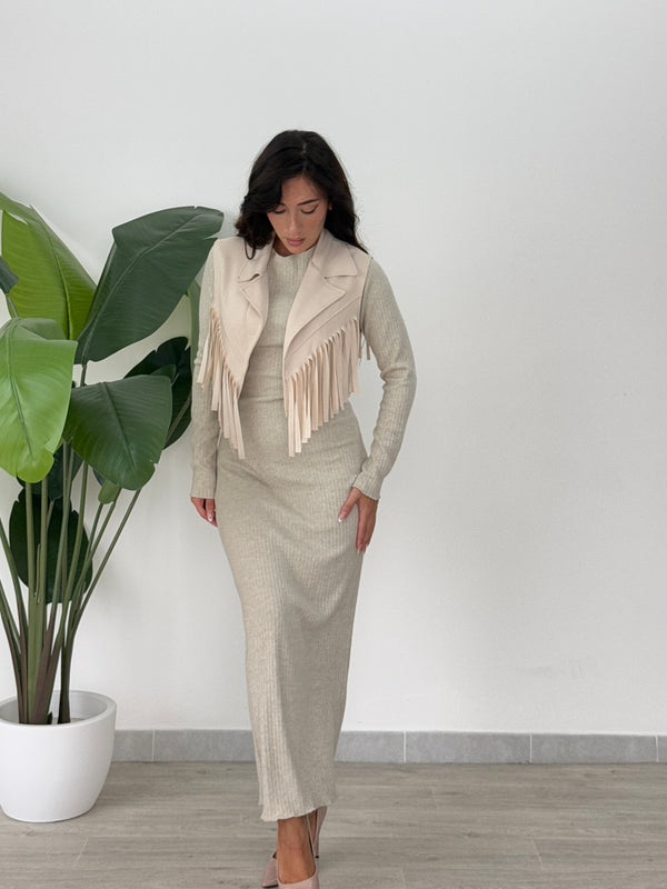 Abito + gilet frange