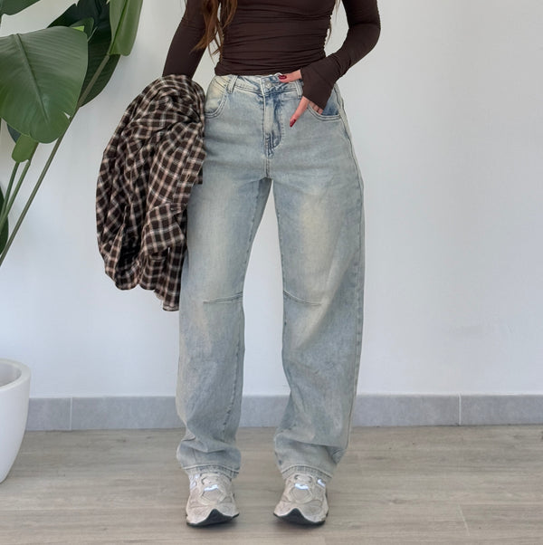 Jeans balloon denim chiaro