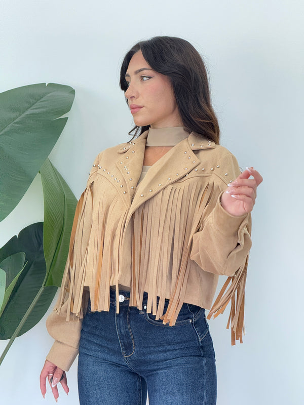 Giacca Fringes crop 883623