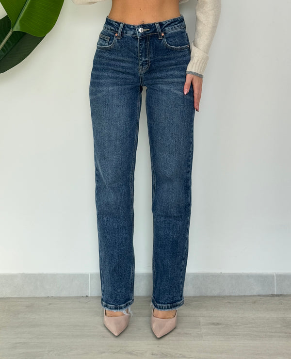 Jeans mom fit gamba dritta