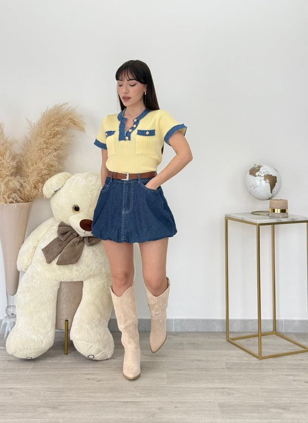 Gonna palloncino Denim