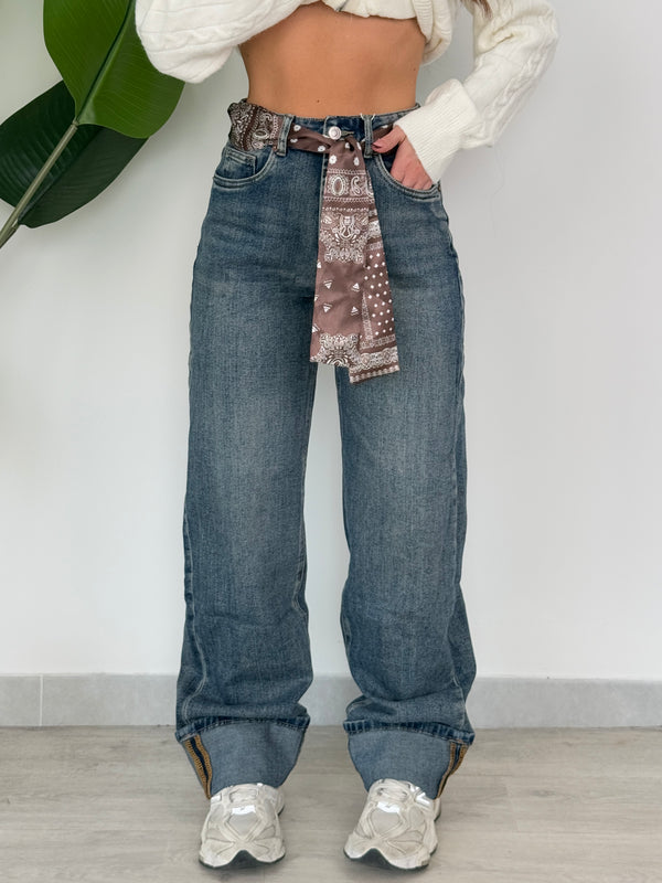 Jeans baggy piegone