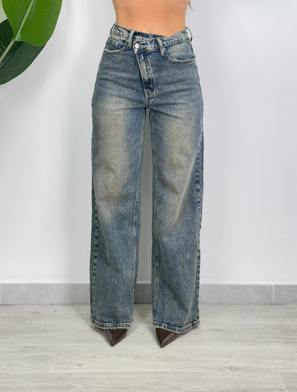 Jeans chiusura asimmetrica Vintage