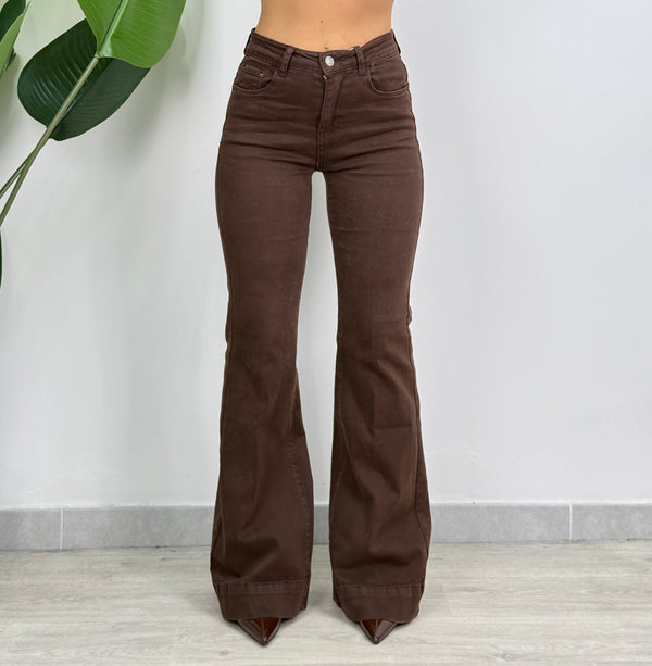 Jeans flare brown